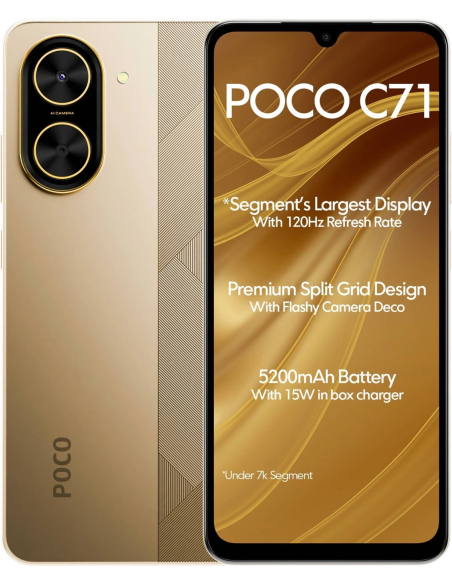 Купити POCO C71 4/64GB Desert Gold (with charger) в ELEKTRON.UA
