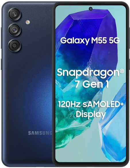 Купити Samsung Galaxy M55 5G SM-M556B 8/256GB Denim Black (with charger) в ELEKTRON.UA