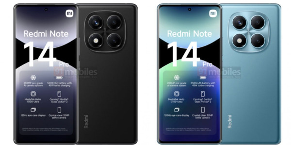 Redmi Note 14 4G і Redmi Note 14 Pro 4G - рендери та характеристики
