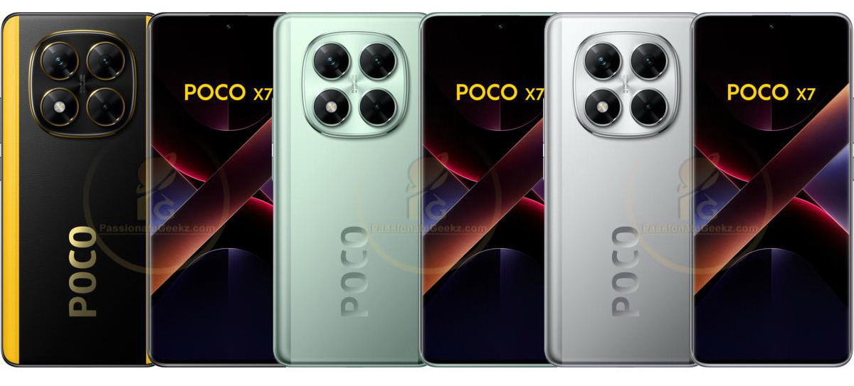POCO X7 показали на якісних рендерах у різних кольорах